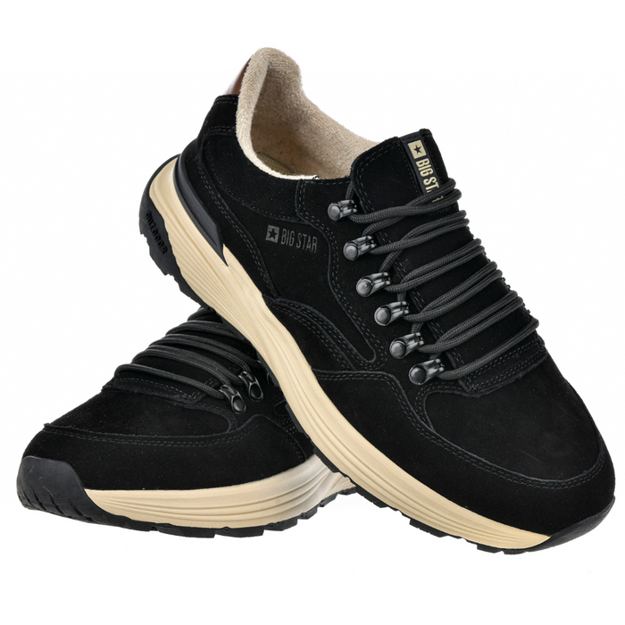 Чоловічі чорні замшеві кросівки на шнурівці Big Star