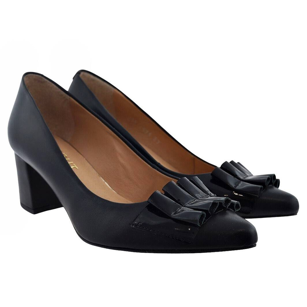 Чорні чорні човники Ексбут на високих підборах