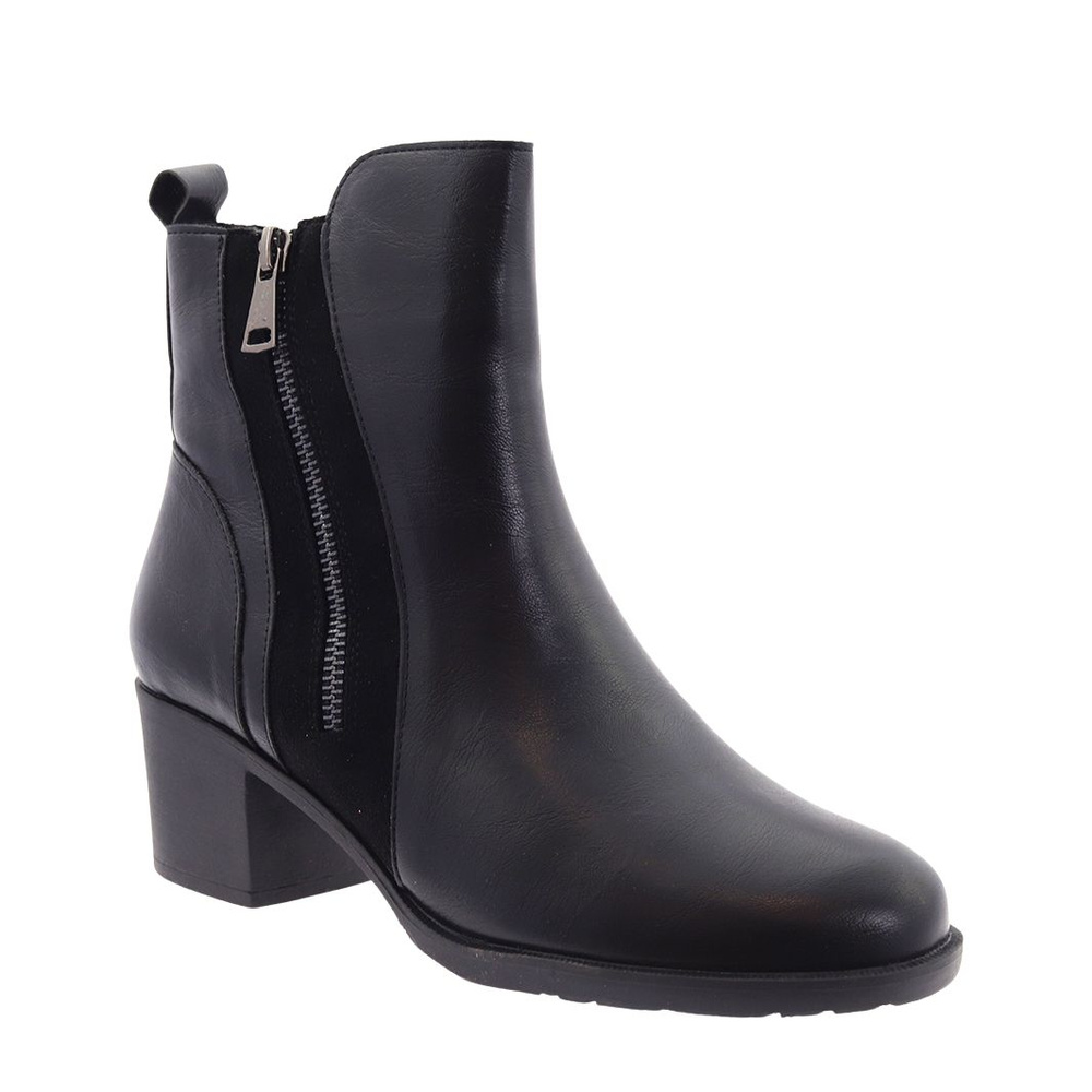 Жіночі чорні утеплені ботильйони M. Daszyński