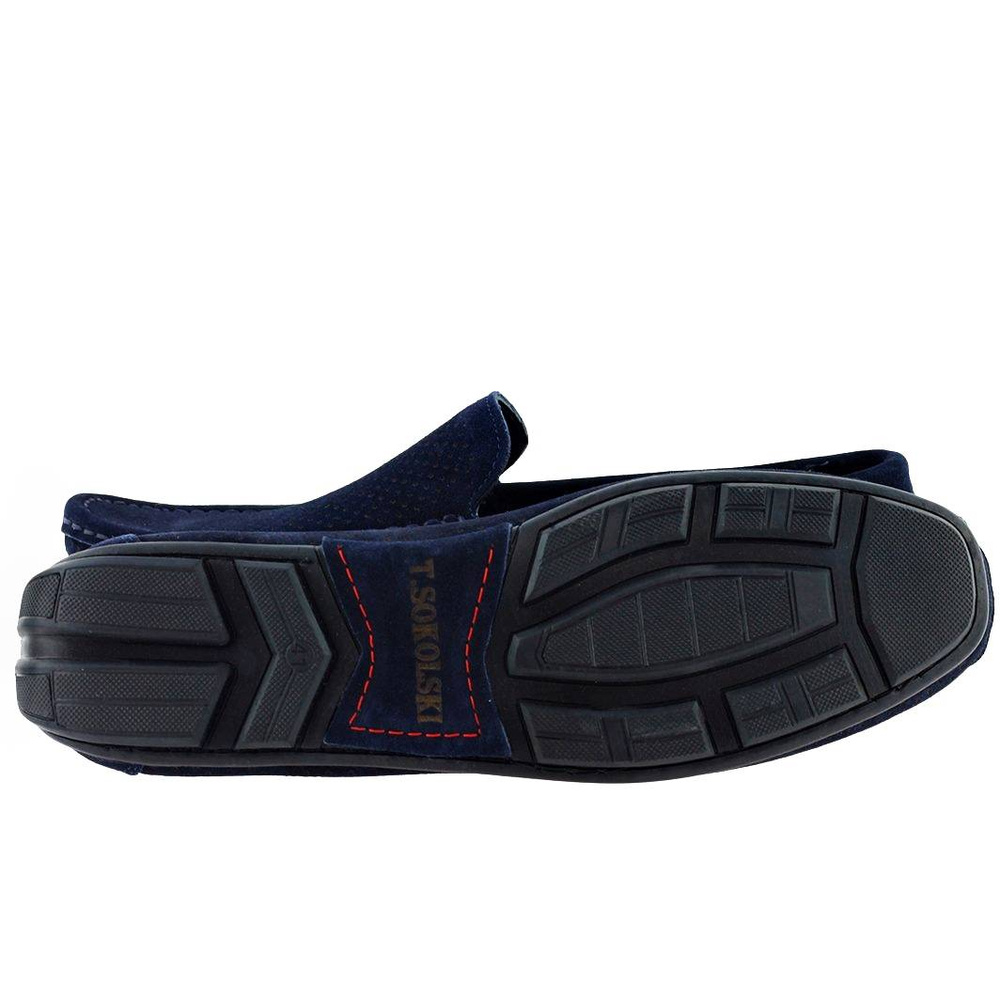 Чоловічі замшеві шкіряні мокасини, темно-сині, T.Sokolski