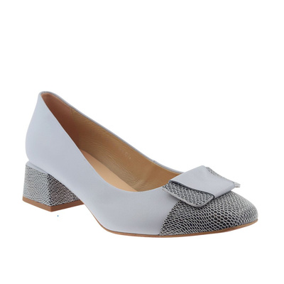 Сірі шкіряні човники Kordel