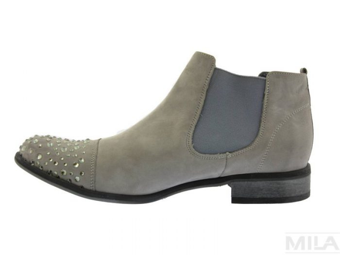 Szare botki Exquisite z ozdobami 942