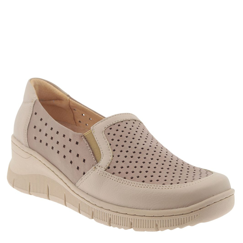 Ажурні шкіряні туфлі на танкетці Аксель