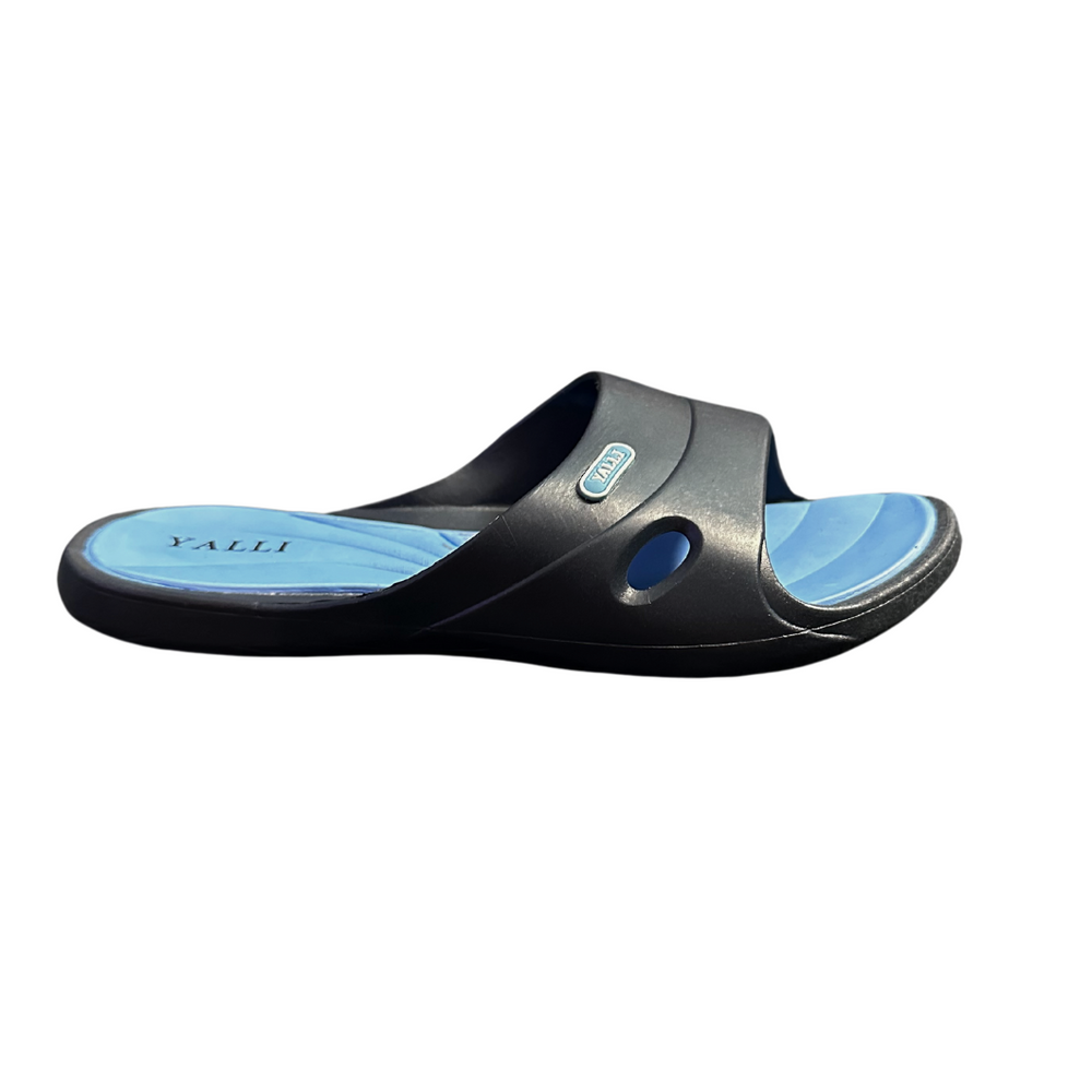 Klapki damskie basenowe granatowo-niebieskie