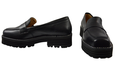 Чорні шкіряні мокасини VENETTI 1690 чорні