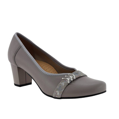 Жіночі човники Galant попелястого кольору на високих підборах 