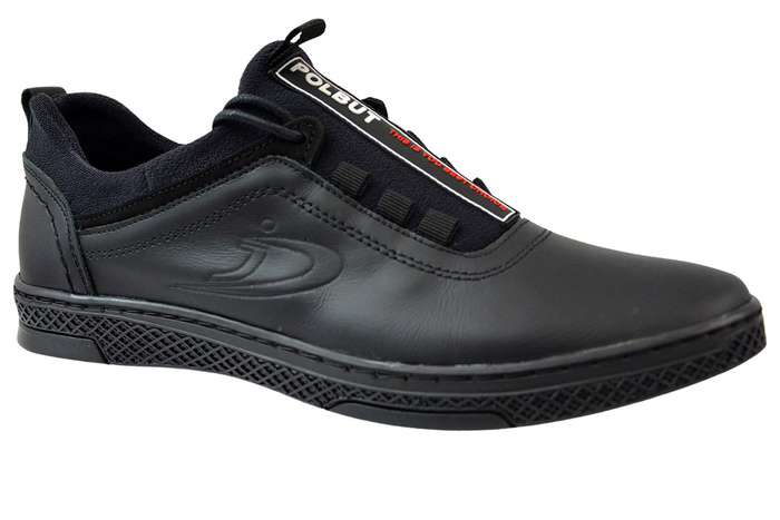 Półbuty męskie Polbut K-24 czarne licowe