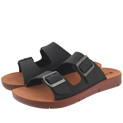 Klapki męskie czarne Inblu