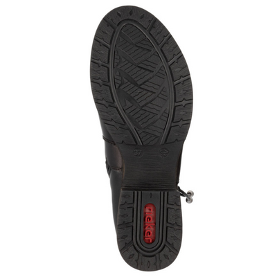 Kozaki skórzane czarne przed kolano na zamek Rieker