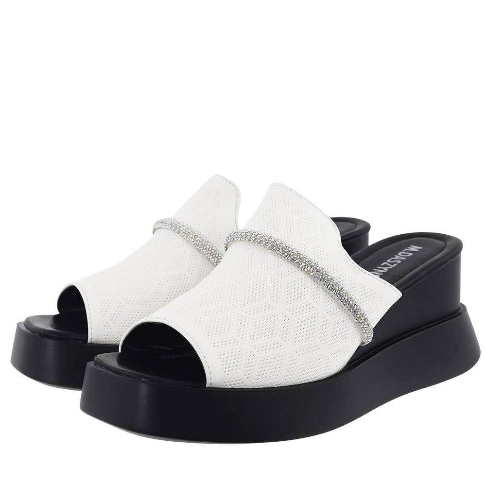 Жіночі білі сабо на танкетці M. Daszyński