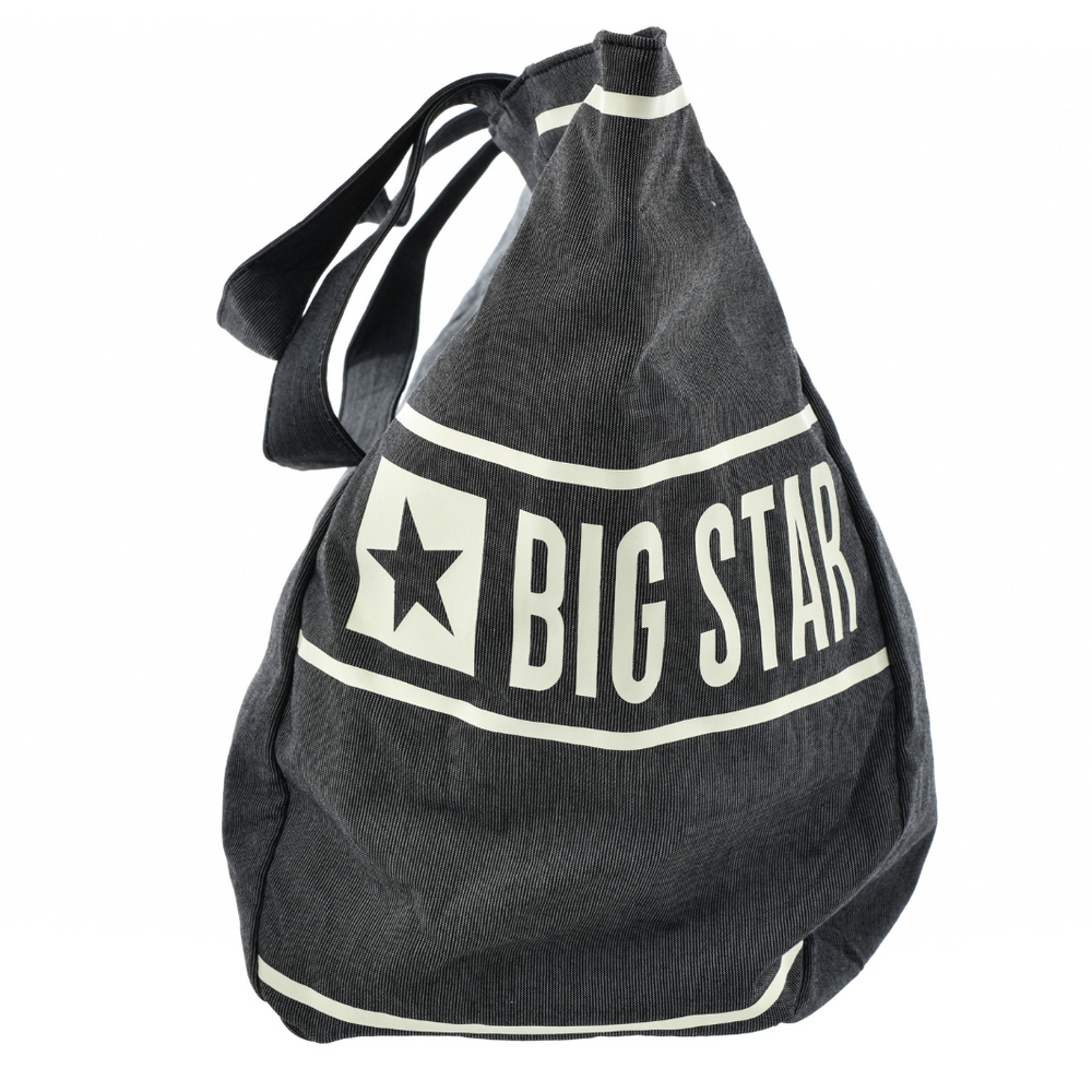 Велика містка спортивна сумка чорного кольору з довгими ручками Big Star