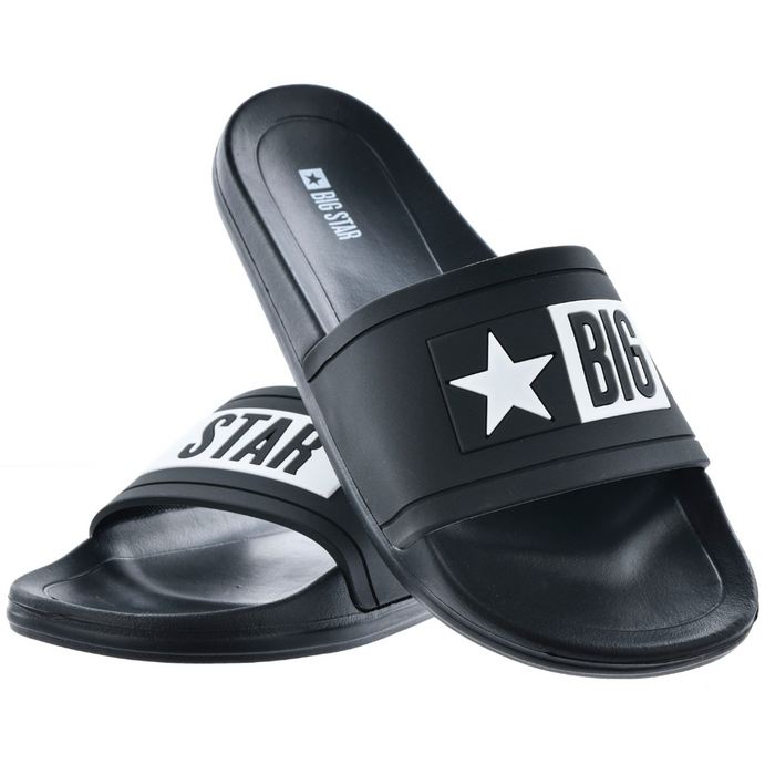 Чорні гумові чоловічі шльопанці Big Star