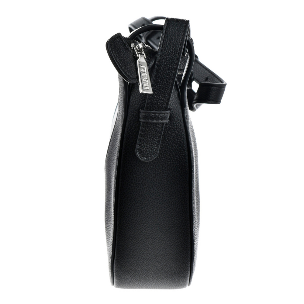 Жіноча чорна сумка-почтальон з ремінцем Big Star