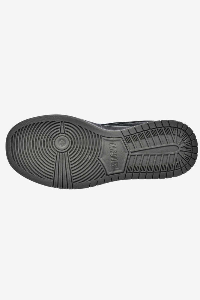 Sneakersy męskie czarne z ekoskóry na grubszej podeszwie Big Star