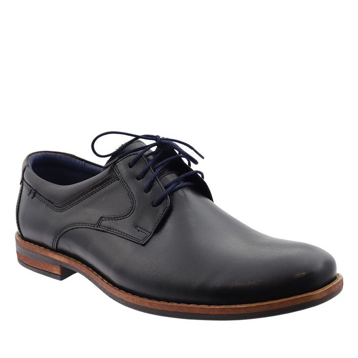 Шкіряні чорні чоловічі парадні туфлі Нікополь