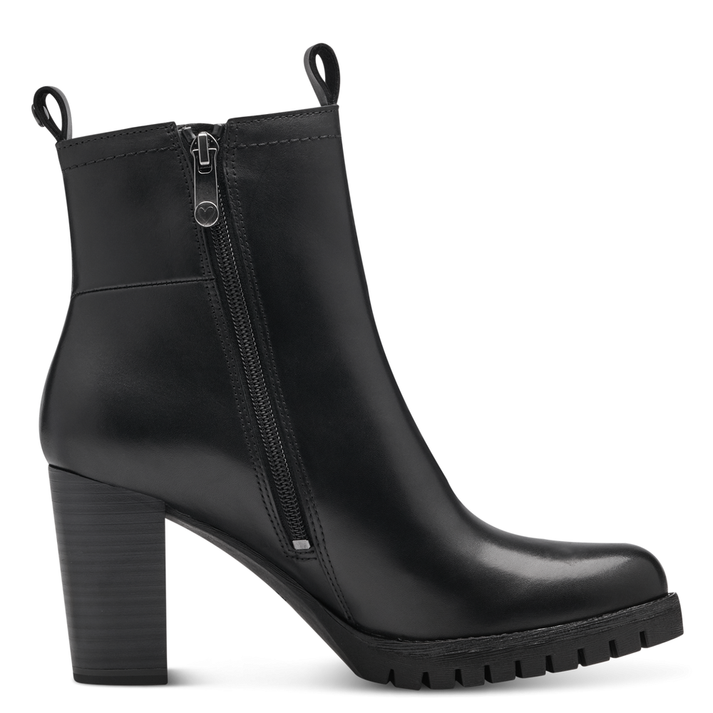 Чорні високі шкіряні черевики Marco Tozzi