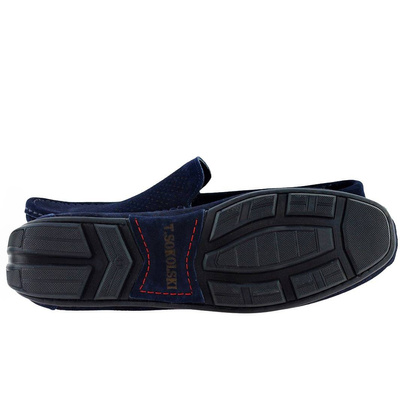 Чоловічі замшеві шкіряні мокасини, темно-сині, T.Sokolski