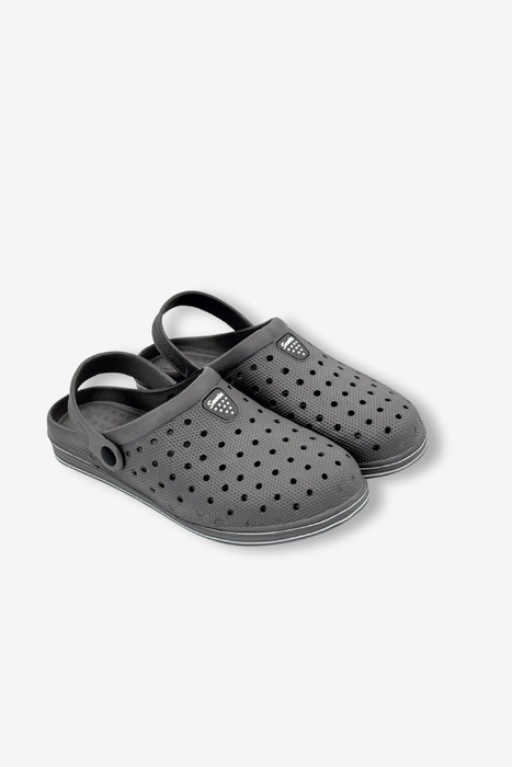 Szare klapki typu crocsy męskie