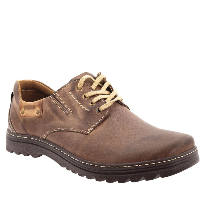 Чоловічі коричневі шкіряні туфлі