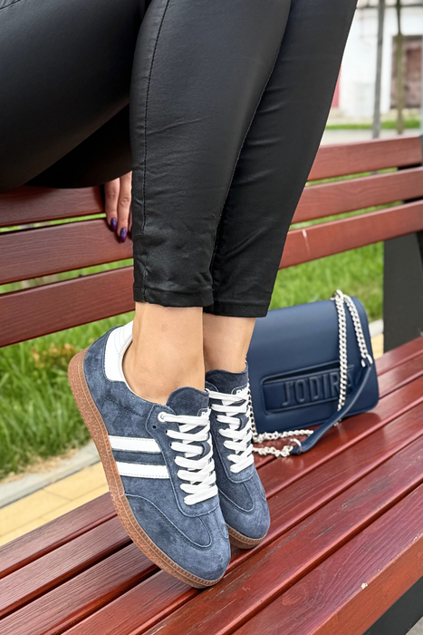 Чоловічі темно-синьо-червоні кросівки DK