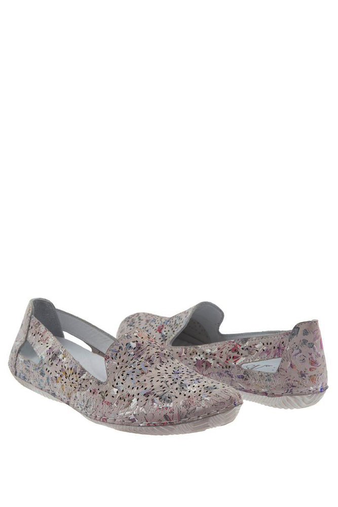 Сині ажурні туфлі на зав'язках