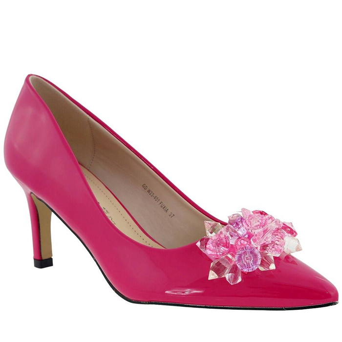 Лаковані туфлі кольору фуксії з кристалами T.Sokolski