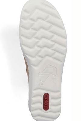 Półbuty damskie beżowe ażurowe na rzep z ekoskóry