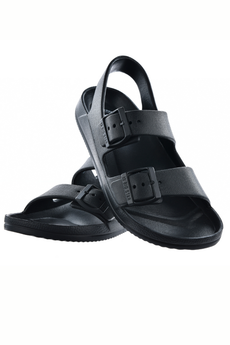Sandały damskie w kolorze czarnym z klamerkami Big Star