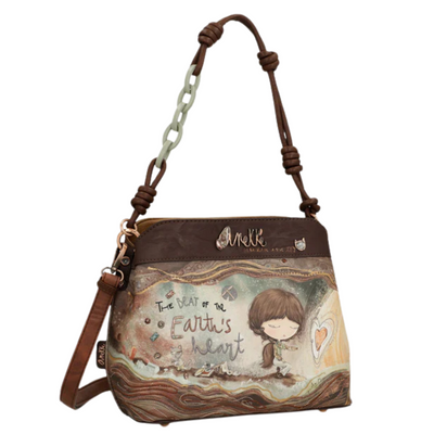 Mała torebka trzykomorowa z zamkiem i klipsem magnetycznym Anekke Core