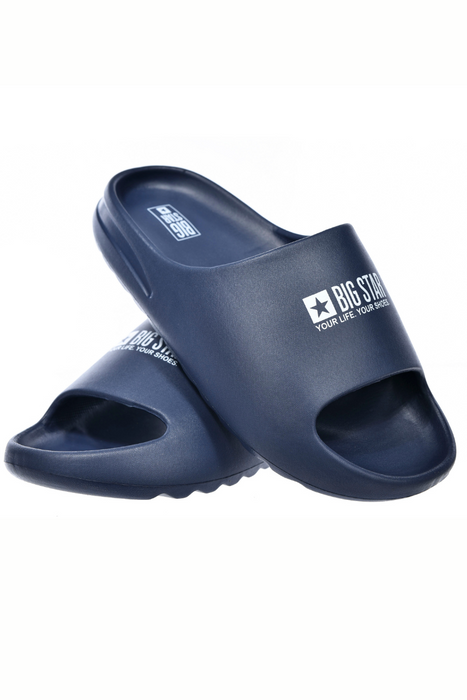Чоловічі гумові шльопанці Big Star темно-синього кольору