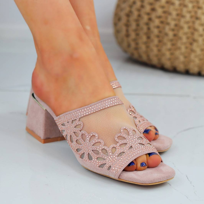 Жіночі бежеві шльопанці в сіточку S. Barski