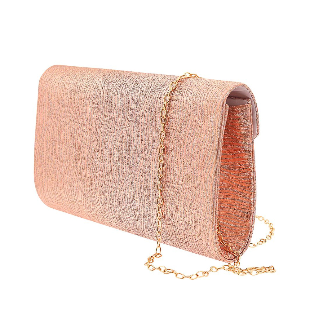 Красива формальна сумка-клатч мідного кольору