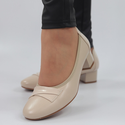 Бежеві човники з блоком Potocki 