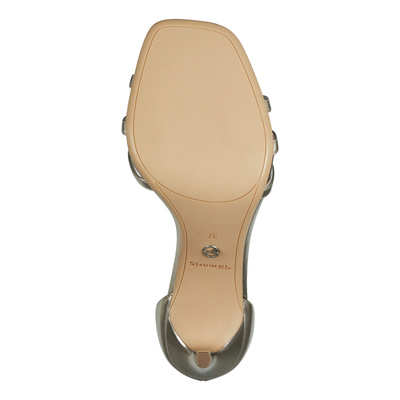 Босоніжки світло-золоті Tamaris 1-28325-20 909 на високому каблуці