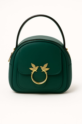 Жіноча чорна сумочка з подвійною ручкою і ремінцем Big Star