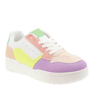 Kolorowe sneakersy damskie sznurowane