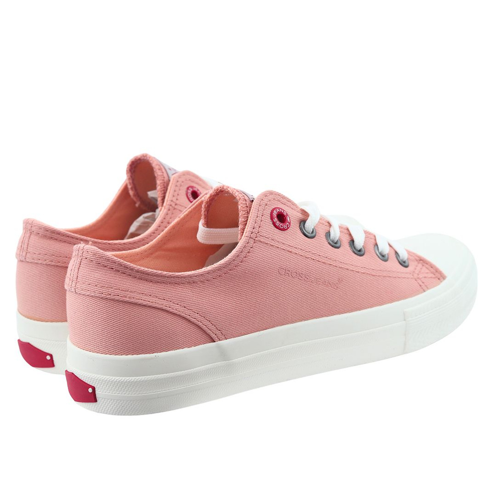 Жіночі рожеві кросівки Cross Jeans на шнурівці 