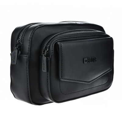 Маленька чорна сумка з відділеннями та ремінцем Big Star