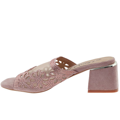 Klapki damskie siateczka beżowe S. Barski