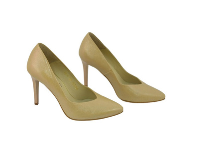 Szpilki CLASICCO by ESKA 1916/791 złoto satyna