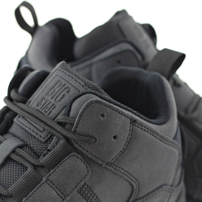 Sneakersy męskie Big Star czarne wiązane sportowe z logo marki