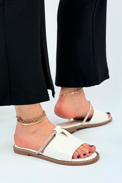 Золоті жіночі шльопанці Potocki