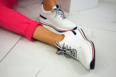 Sneakersy Remonte D3207-80 białe