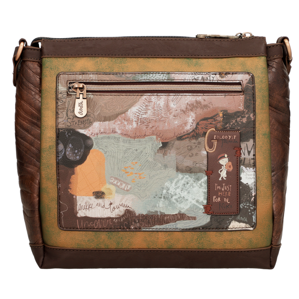 Жіноча сумка-почтальон Anekke з коричневим ремінцем