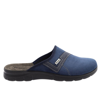 Kapcie domowe męskie granatowe wsuwane Inblu
