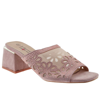 Klapki damskie siateczka beżowe S. Barski