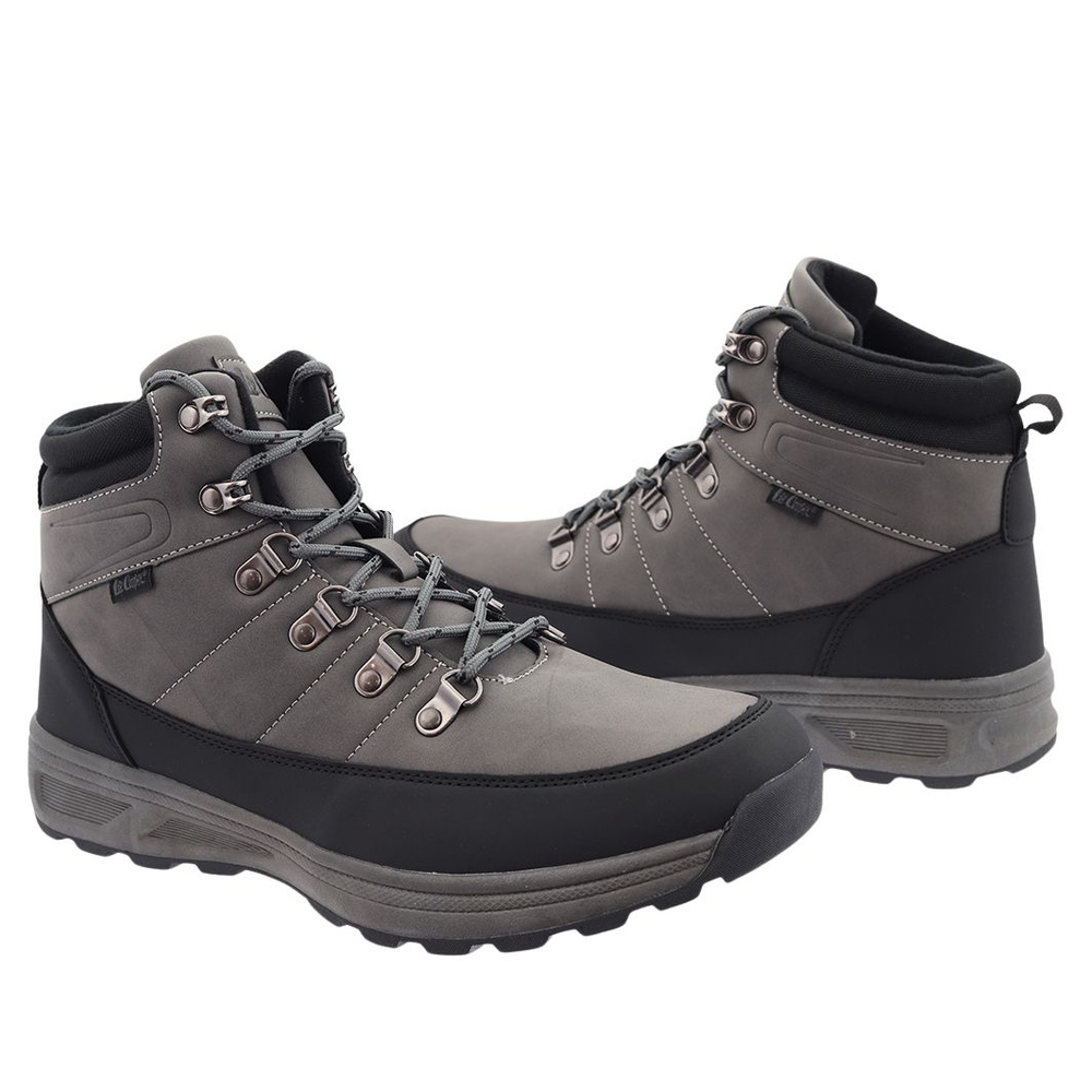 Trekkingi męskie szare sznurowane Lee Cooper