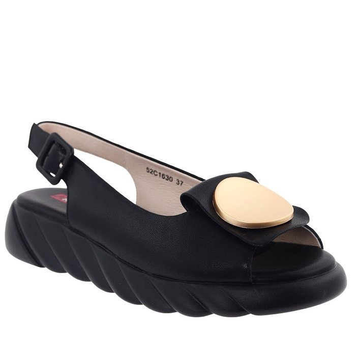 Чорні босоніжки Artiker на танкетці