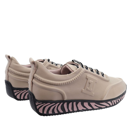 Stylowe sneakersy skórzane w kolorze capuccino
