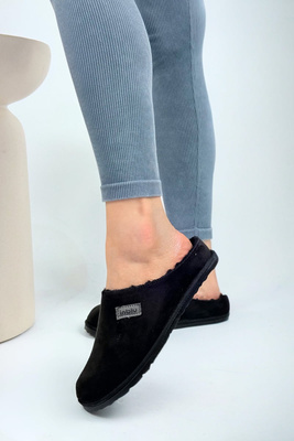 Жіночі темно-сині сліпони з гумовою вставкою